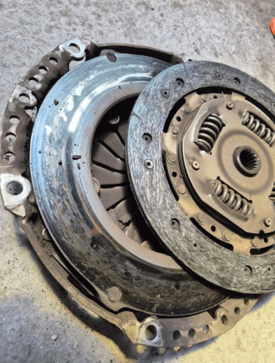 Mechanic working on a car